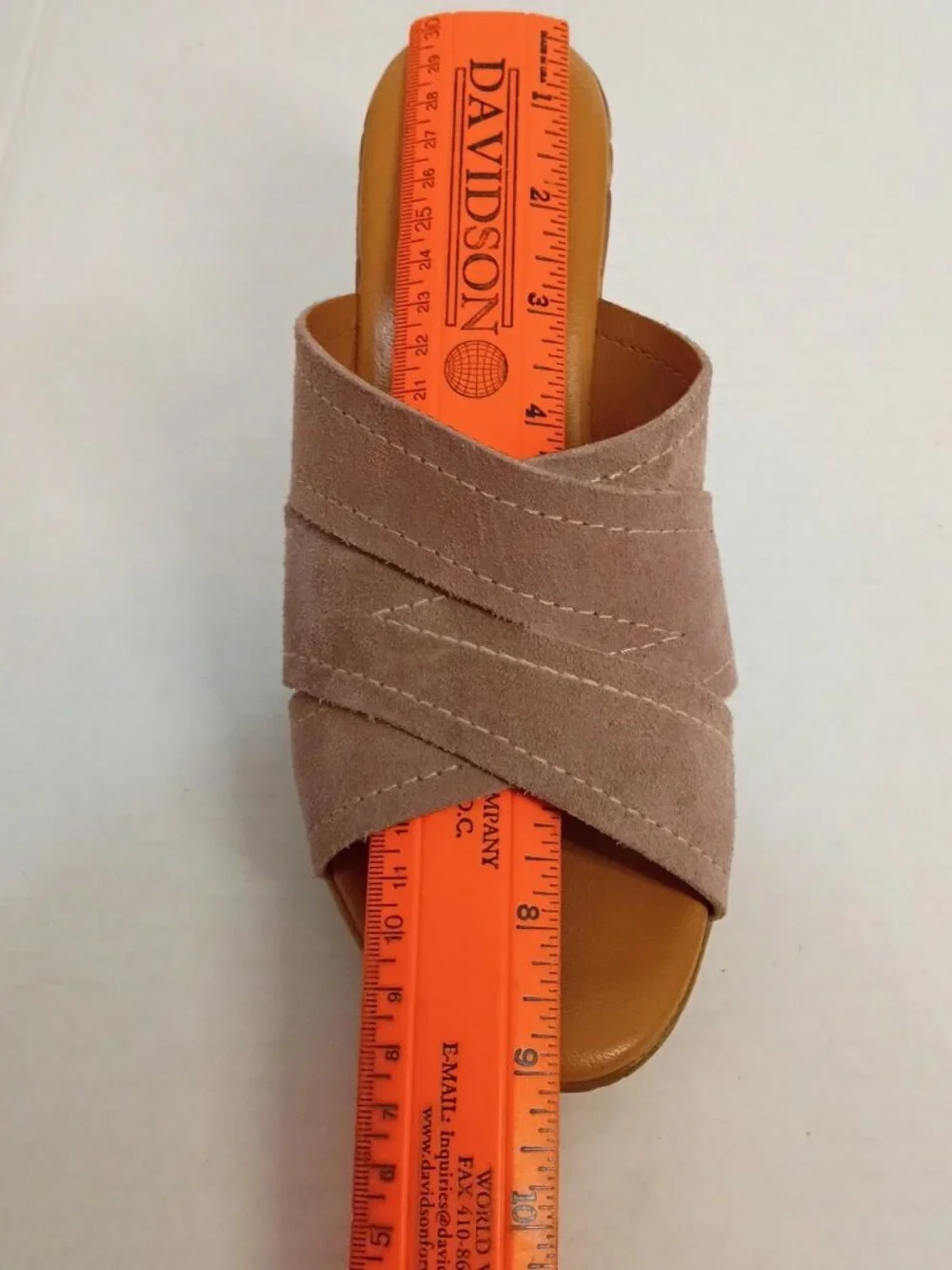 Mariella Pink Suede Wedge Slide Sandals Made in Italy Women’s Size 6.5